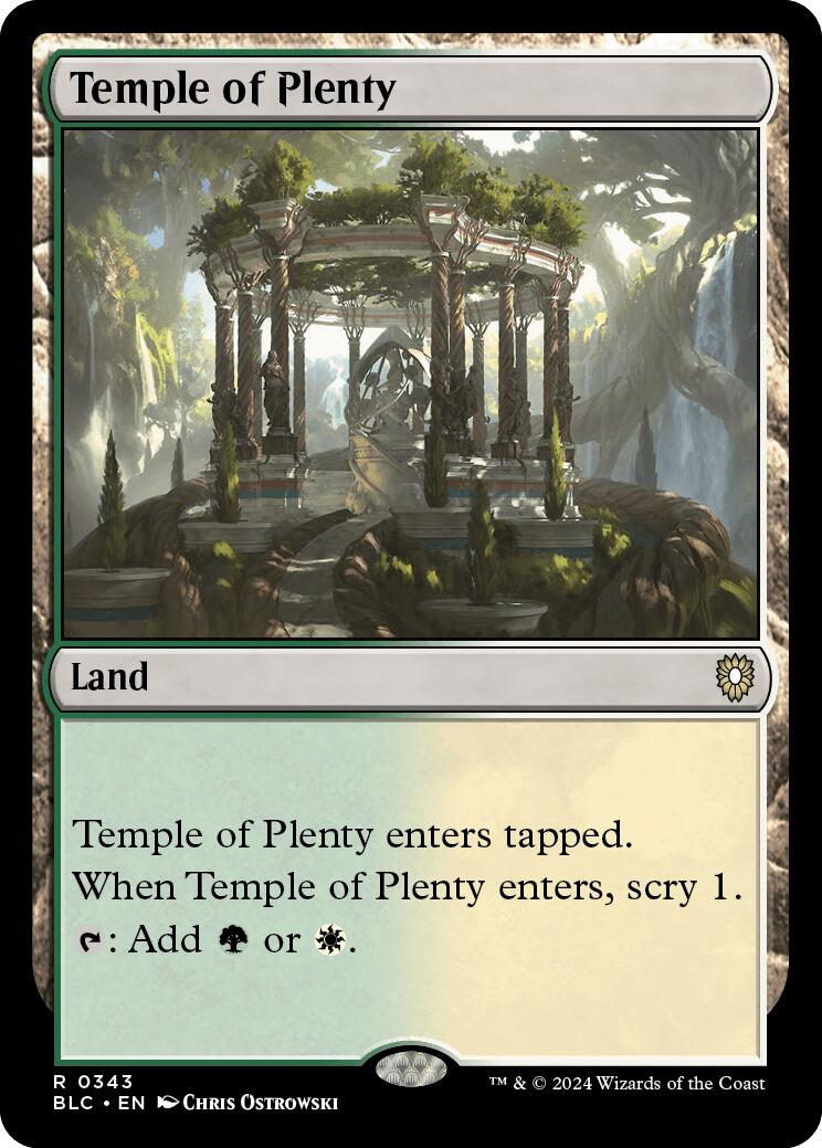 Temple of Plenty [Bloomburrow Commander] | Clutch Gaming