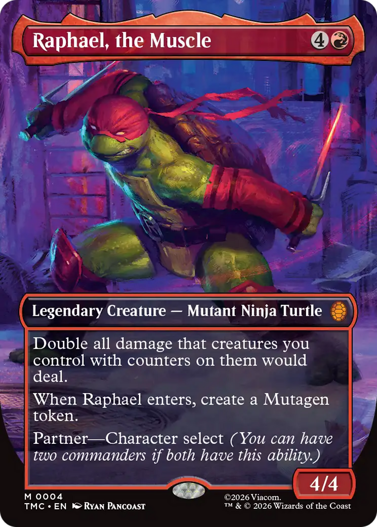 Raphael, the Muscle (Borderless) [Teenage Mutant Ninja Turtles Commander] | Clutch Gaming