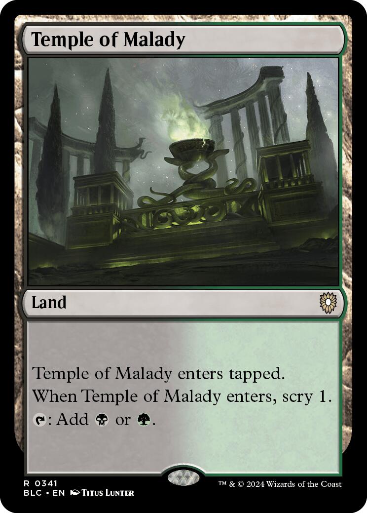 Temple of Malady [Bloomburrow Commander] | Clutch Gaming