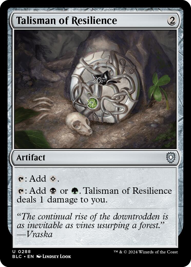 Talisman of Resilience [Bloomburrow Commander] | Clutch Gaming