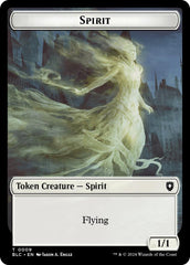 Spirit // Faerie Double-Sided Token [Bloomburrow Commander Tokens] | Clutch Gaming