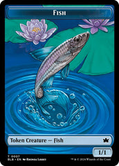 Bird (011) // Fish Double-Sided Token [Bloomburrow Commander Tokens] | Clutch Gaming