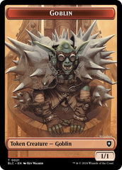 Goblin // Thopter Double-Sided Token [Bloomburrow Commander Tokens] | Clutch Gaming