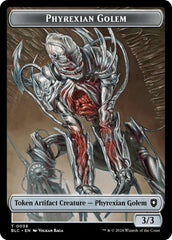 Phyrexian Golem // Faerie Double-Sided Token [Bloomburrow Commander Tokens] | Clutch Gaming