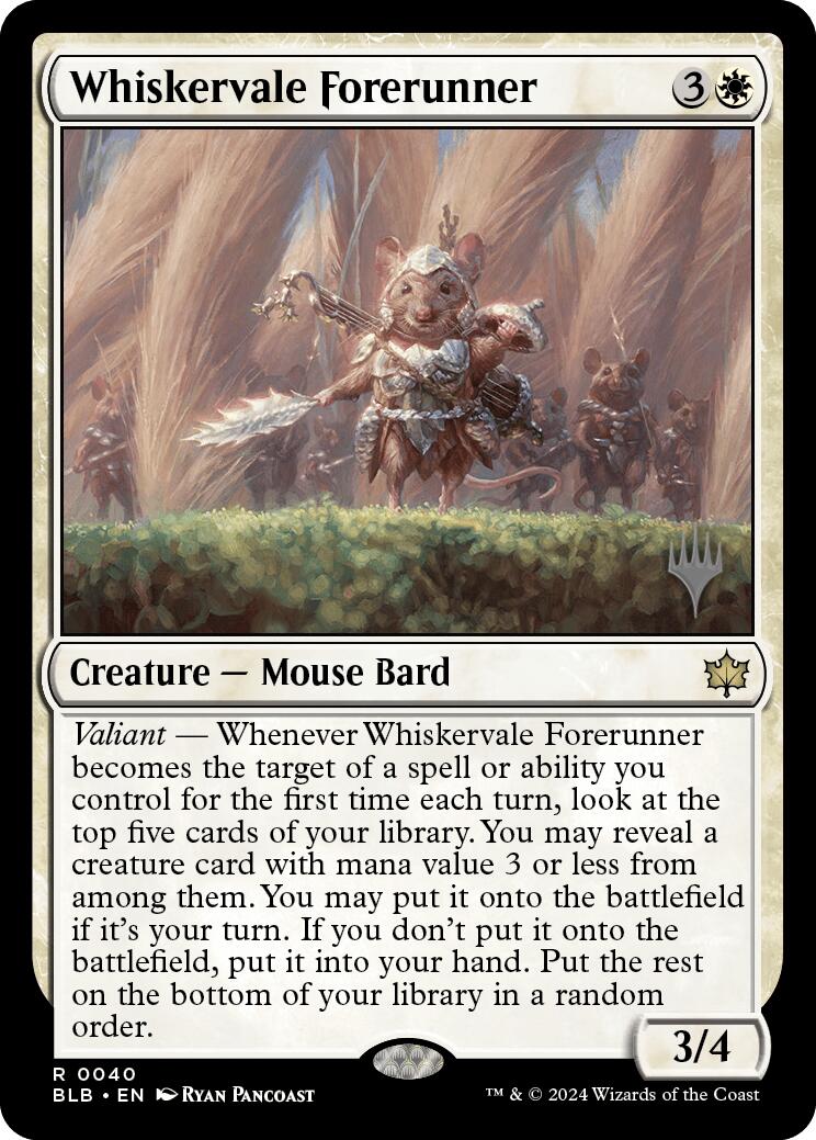 Whiskervale Forerunner (Promo Pack) [Bloomburrow Promos] | Clutch Gaming