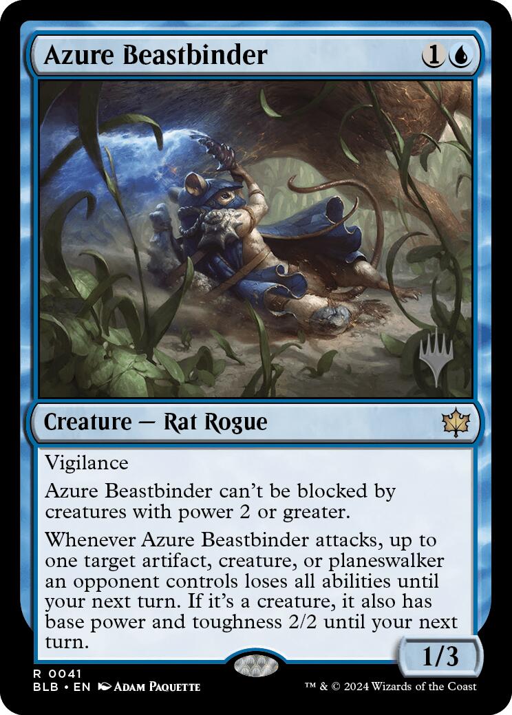 Azure Beastbinder (Promo Pack) [Bloomburrow Promos] | Clutch Gaming