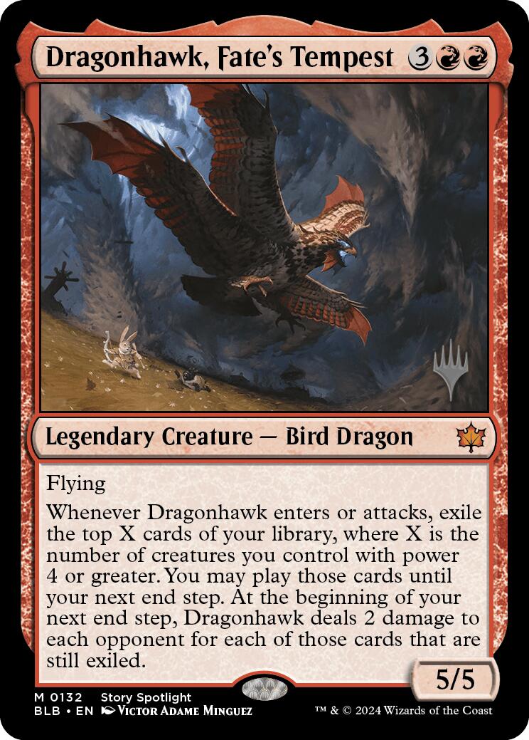 Dragonhawk, Fate's Tempest (Promo Pack) [Bloomburrow Promos] | Clutch Gaming