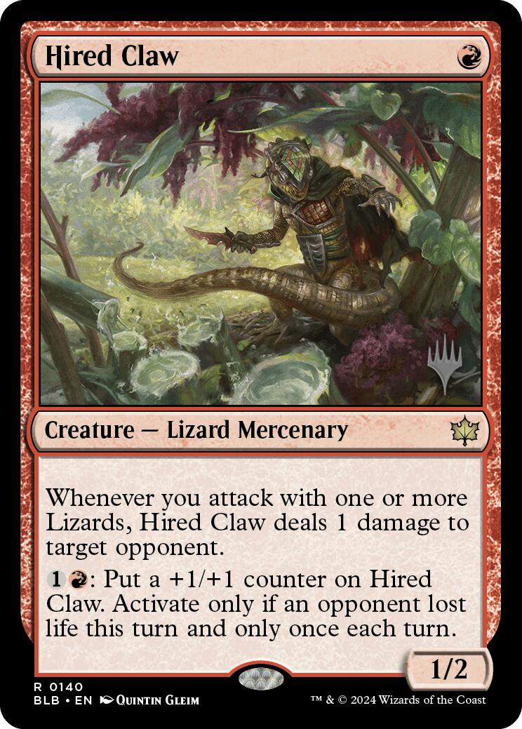 Hired Claw (Promo Pack) [Bloomburrow Promos] | Clutch Gaming