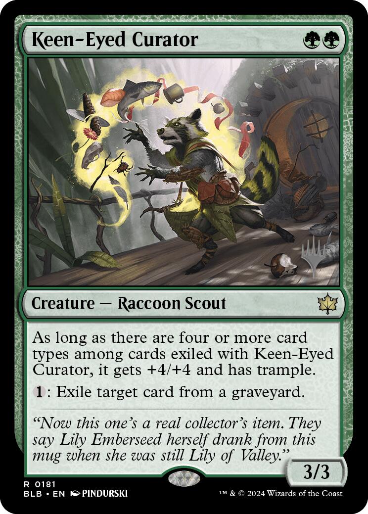 Keen-Eyed Curator (Promo Pack) [Bloomburrow Promos] | Clutch Gaming