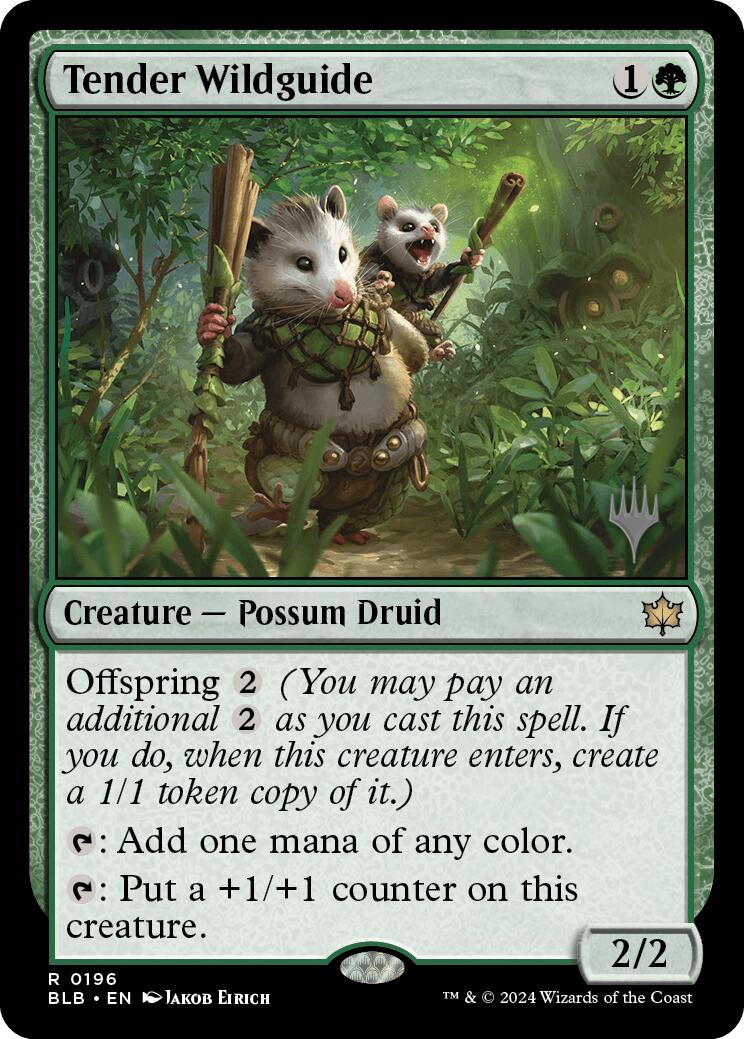 Tender Wildguide (Promo Pack) [Bloomburrow Promos] | Clutch Gaming