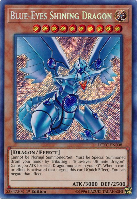 Blue-Eyes Shining Dragon [LCKC-EN008] Secret Rare | Clutch Gaming