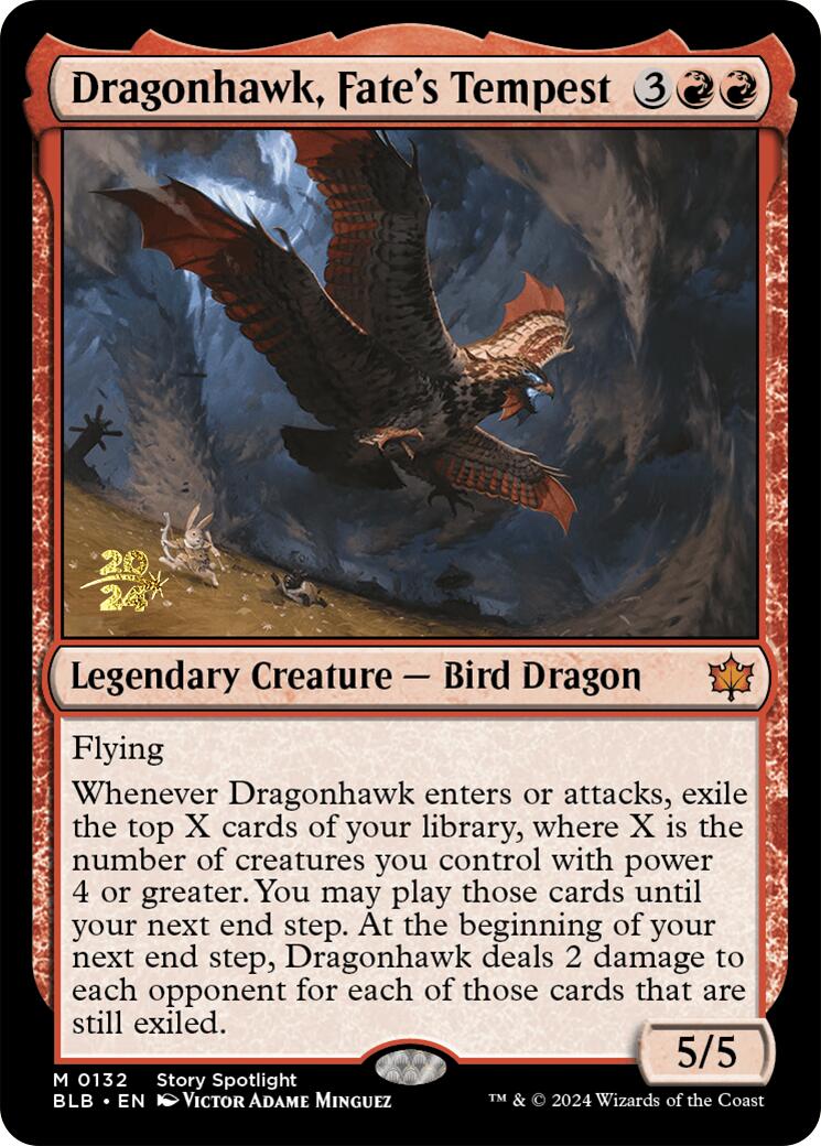 Dragonhawk, Fate's Tempest [Bloomburrow Prerelease Promos] | Clutch Gaming