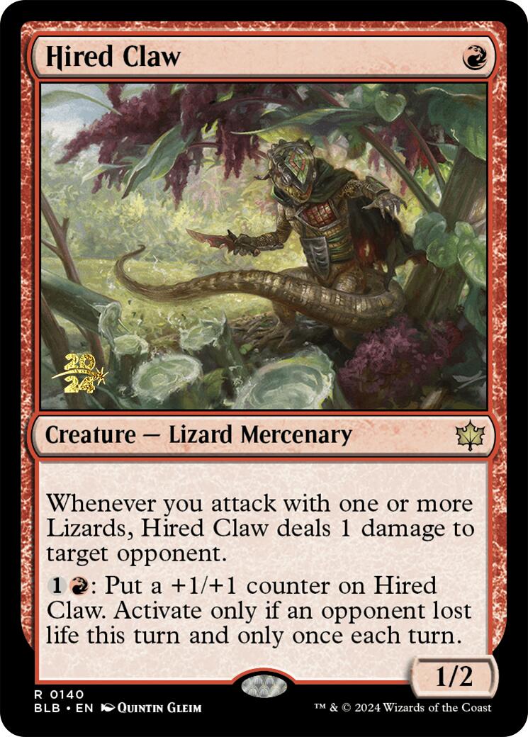 Hired Claw [Bloomburrow Prerelease Promos] | Clutch Gaming