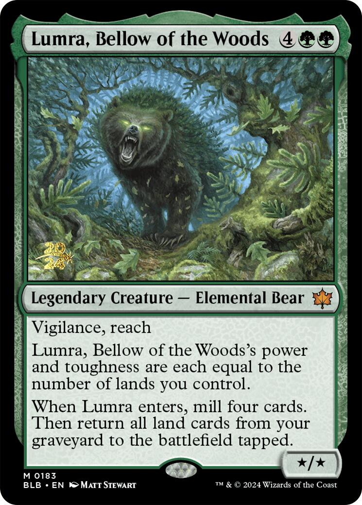 Lumra, Bellow of the Woods [Bloomburrow Prerelease Promos] | Clutch Gaming