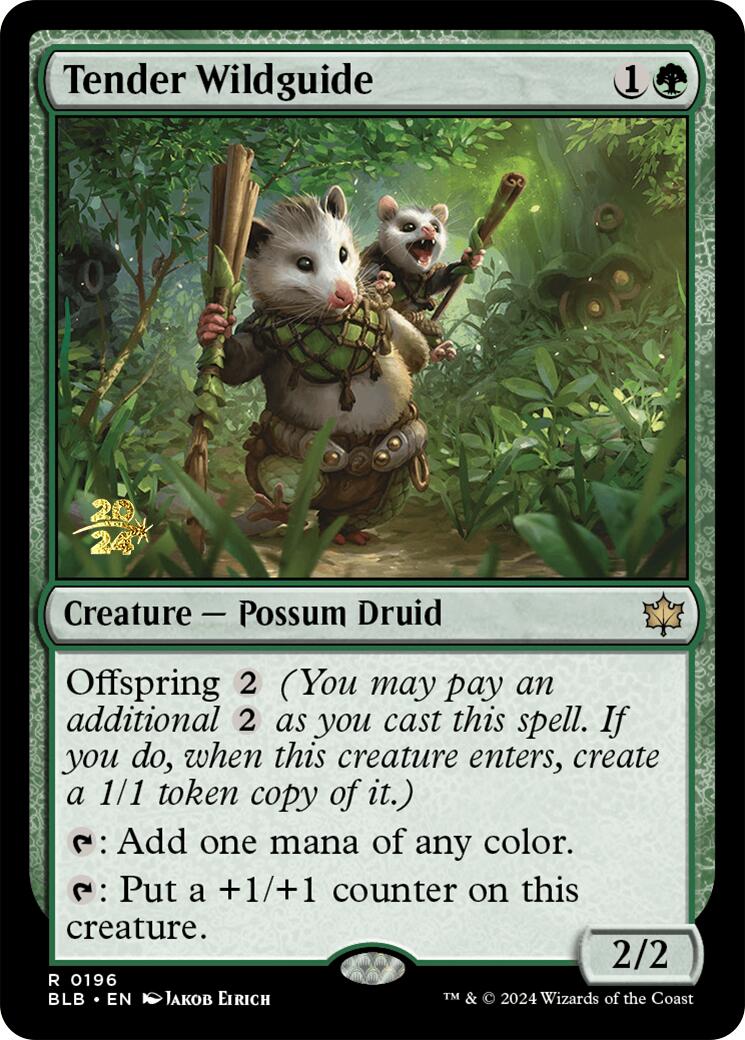 Tender Wildguide [Bloomburrow Prerelease Promos] | Clutch Gaming