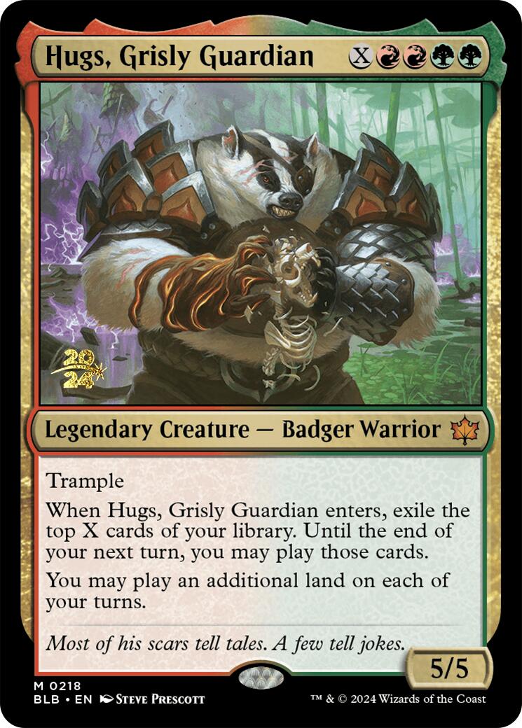 Hugs, Grisly Guardian [Bloomburrow Prerelease Promos] | Clutch Gaming