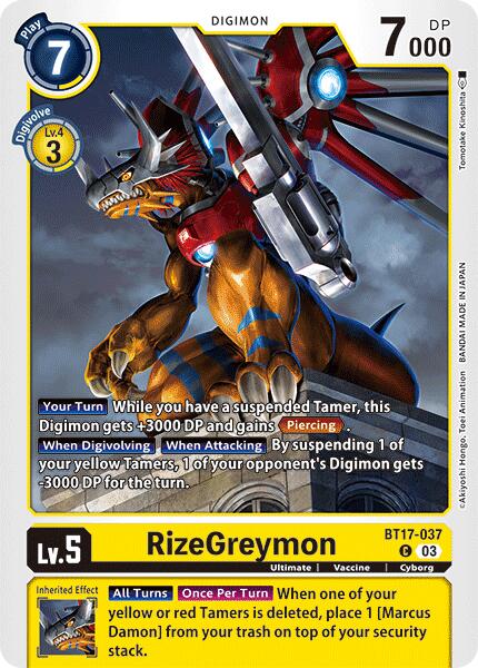 RizeGreymon [BT17-037] [Secret Crisis] | Clutch Gaming