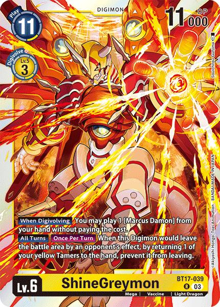 ShineGreymon [BT17-039] [Secret Crisis] | Clutch Gaming