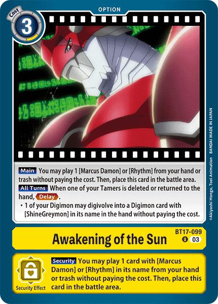 Awakening of the Sun [BT17-099] [Secret Crisis] | Clutch Gaming