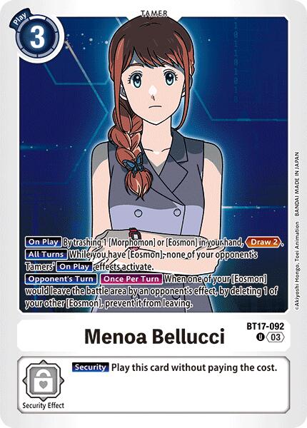 Menoa Bellucci [BT17-092] [Secret Crisis] | Clutch Gaming