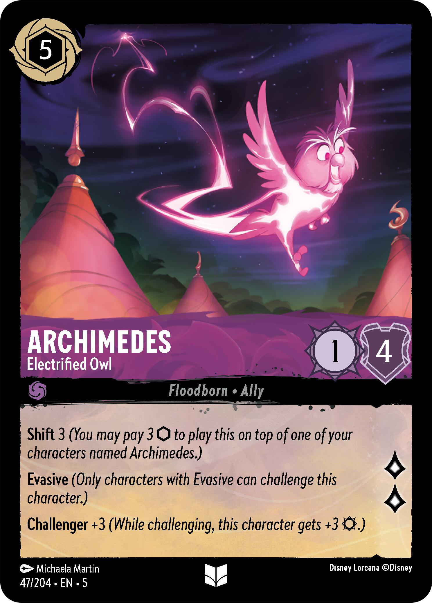 Archimedes - Electrified Owl (47/204) [Shimmering Skies] | Clutch Gaming