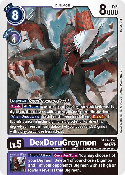 DexDoruGreymon [BT17-067] [Secret Crisis] | Clutch Gaming