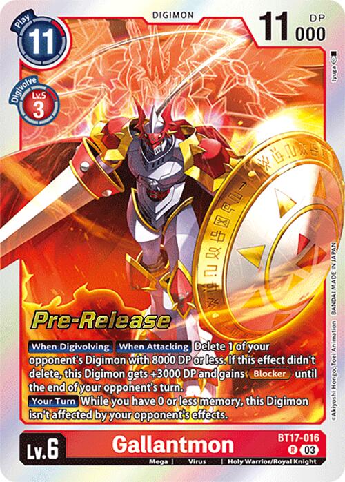 Gallantmon [BT17-016] [Secret Crisis Pre-Release Cards] | Clutch Gaming