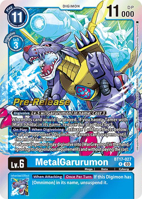 MetalGarurumon [BT17-027] [Secret Crisis Pre-Release Cards] | Clutch Gaming