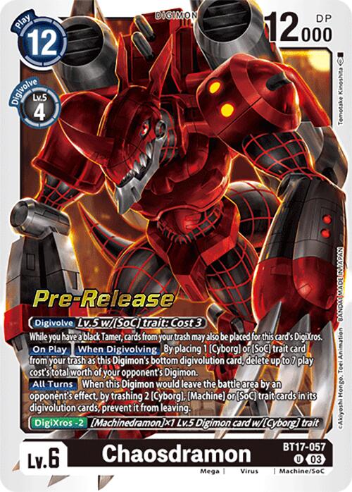 Chaosdramon [BT17-057] [Secret Crisis Pre-Release Cards] | Clutch Gaming