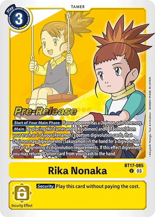 Rika Nonaka [BT17-085] [Secret Crisis Pre-Release Cards] | Clutch Gaming