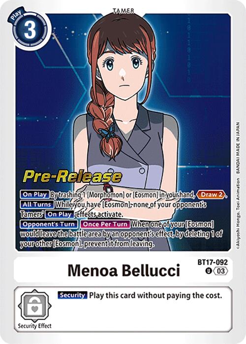 Menoa Bellucci [BT17-092] [Secret Crisis Pre-Release Cards] | Clutch Gaming