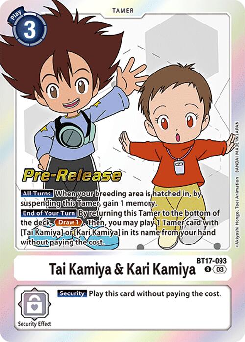 Tai Kamiya & Kari Kamiya [BT17-093] [Secret Crisis Pre-Release Cards] | Clutch Gaming