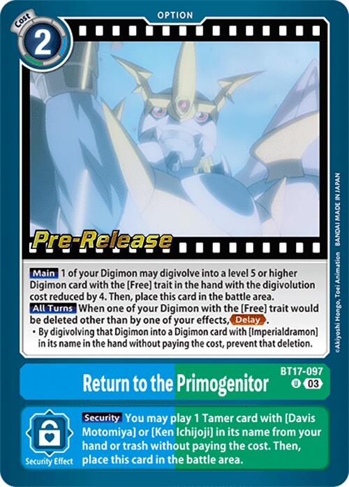 Return to the Primogenitor [BT17-097] [Secret Crisis Pre-Release Cards] | Clutch Gaming