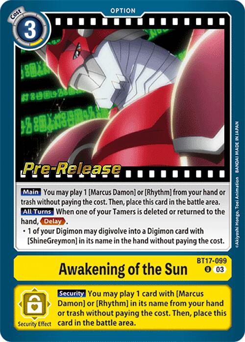 Awakening of the Sun [BT17-099] [Secret Crisis Pre-Release Cards] | Clutch Gaming