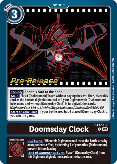 Doomsday Clock [BT17-100] [Secret Crisis Pre-Release Cards] | Clutch Gaming