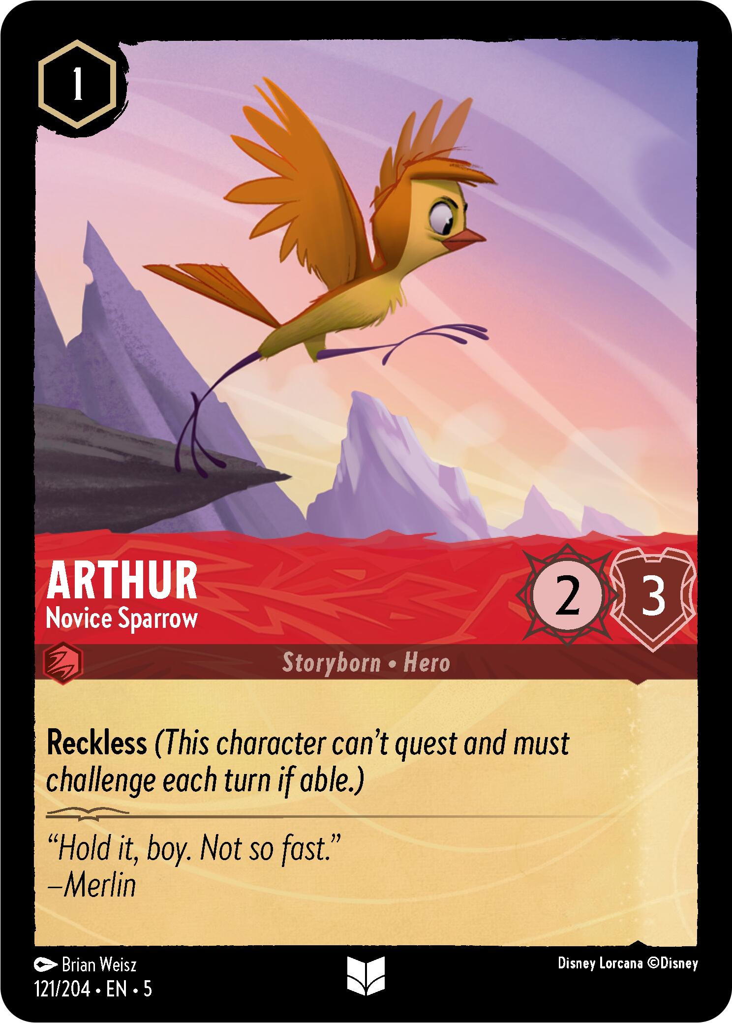 Arthur - Novice Sparrow (121/204) [Shimmering Skies] | Clutch Gaming