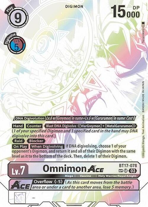 Omnimon ACE [BT17-078] (Textured) [Secret Crisis] | Clutch Gaming