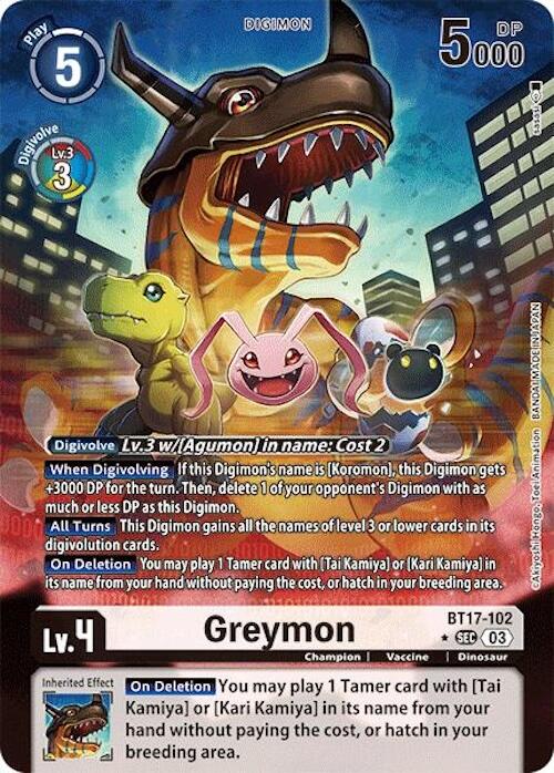 Greymon [BT17-102] (Alternate Art) [Secret Crisis] | Clutch Gaming