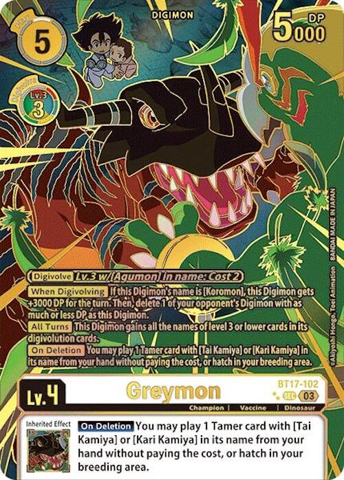 Greymon [BT17-102] (Left) (Textured) [Secret Crisis] | Clutch Gaming