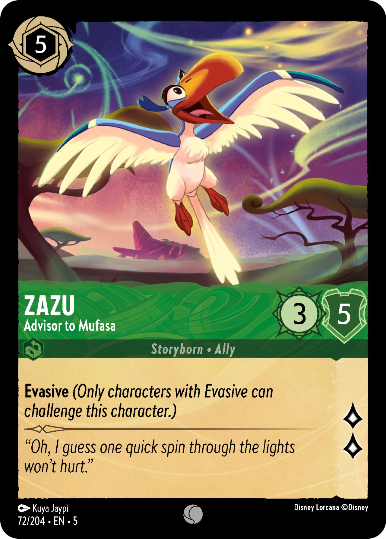 Zazu - Advisor to Mufasa (72/204) [Shimmering Skies] | Clutch Gaming