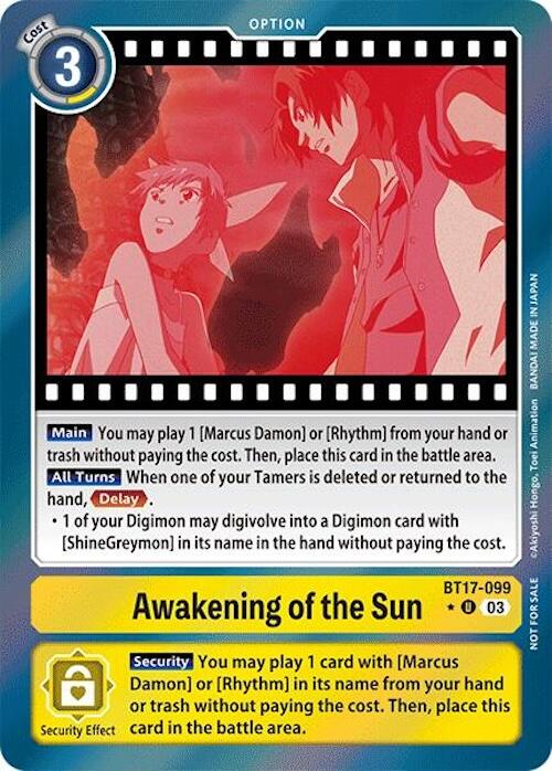 Awakening of the Sun [BT17-099] (Secret Crisis: Movie Memorial Pack) [Secret Crisis] | Clutch Gaming