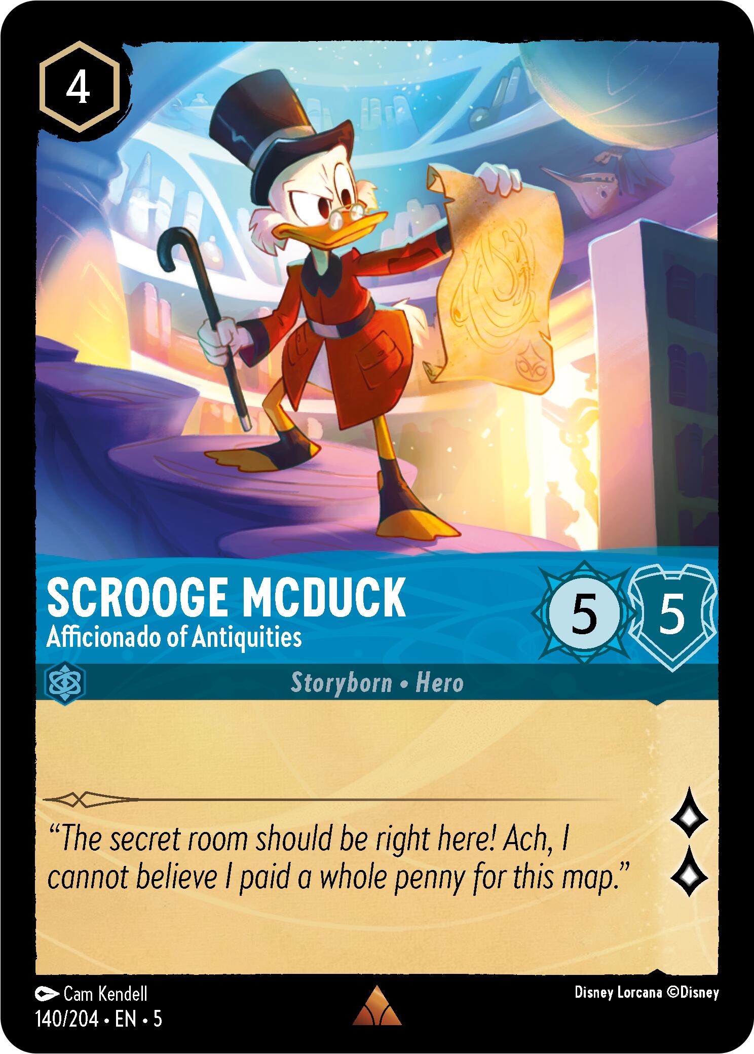 Scrooge McDuck - Afficionado of Antiquities (140/204) [Shimmering Skies] | Clutch Gaming
