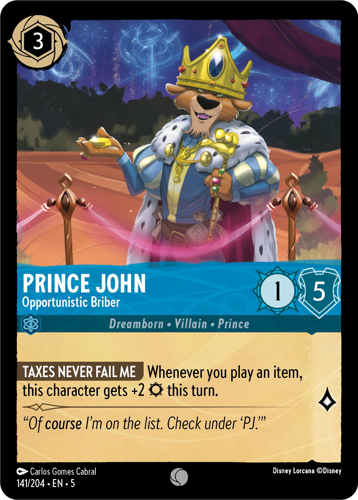 Prince John - Opportunistic Briber (141/204) [Shimmering Skies] | Clutch Gaming