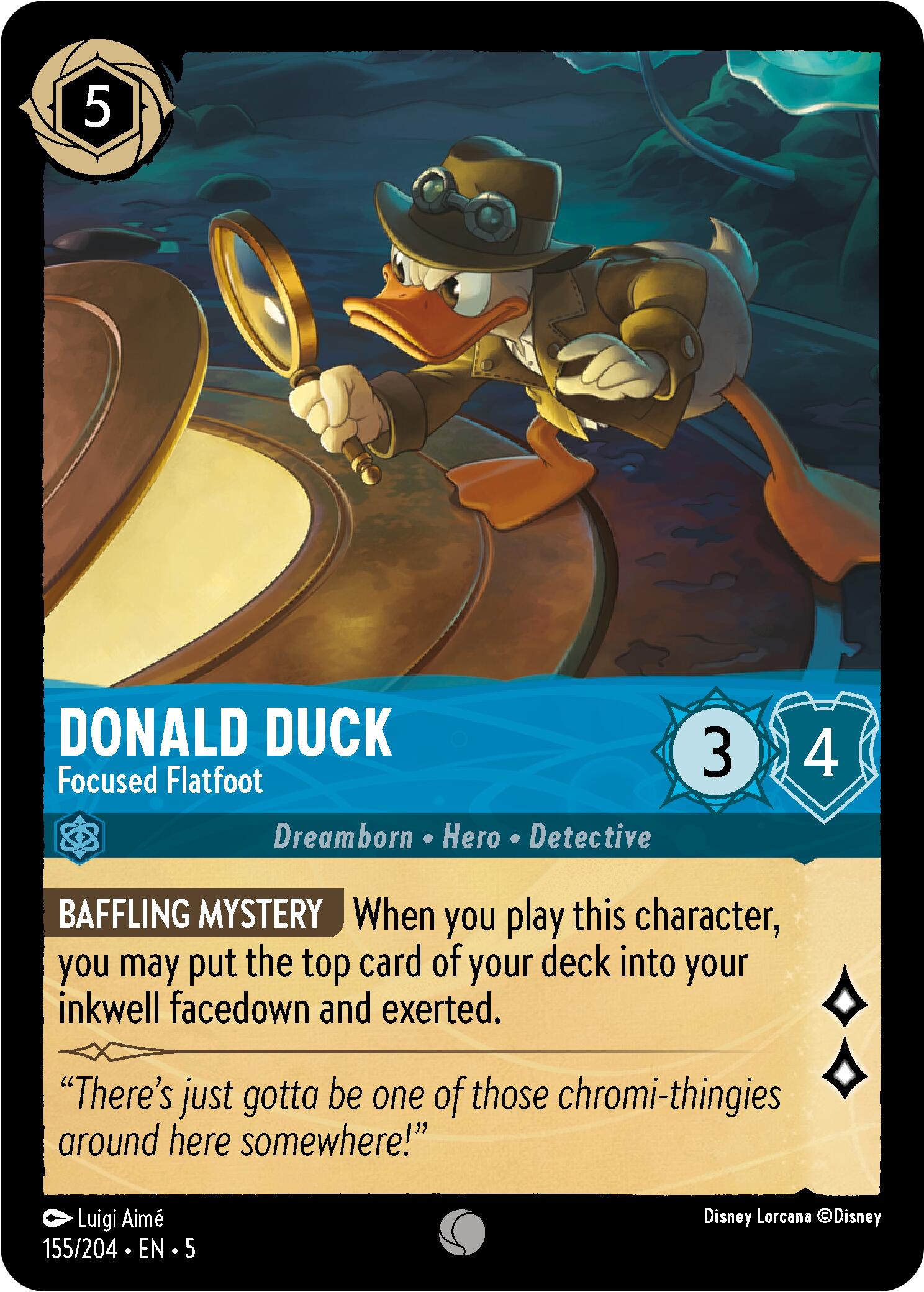 Donald Duck - Focused Flatfoot (155/204) [Shimmering Skies] | Clutch Gaming