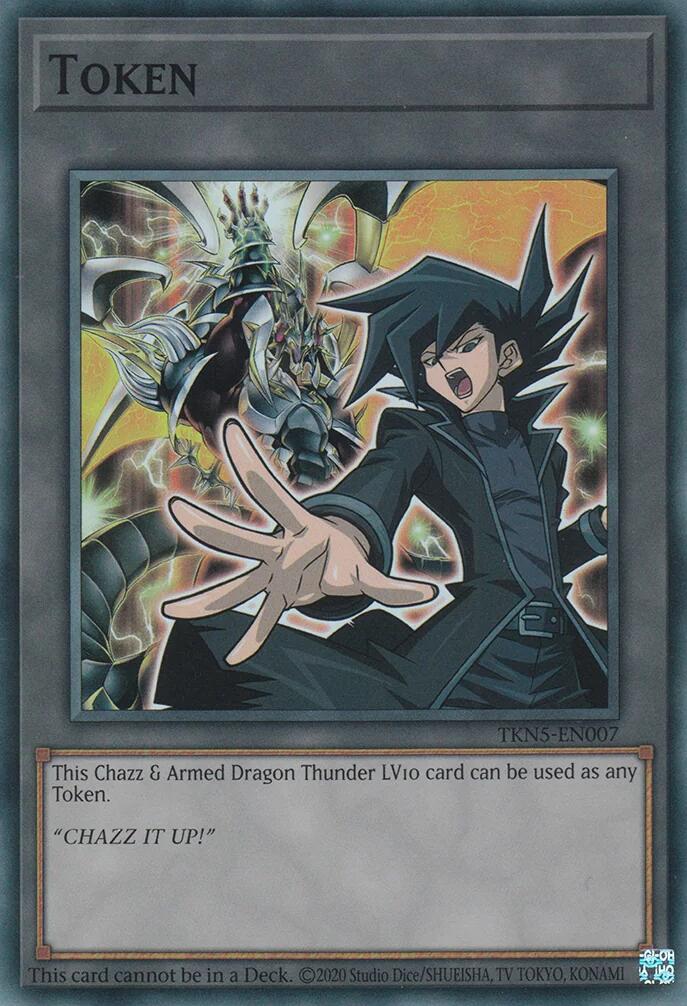 Token: Chazz & Armed Dragon Thunder LV10 [TKN5-EN007] Super Rare | Clutch Gaming