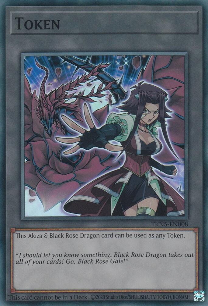 Token: Akiza & Black Rose Dragon [TKN5-EN008] Super Rare | Clutch Gaming