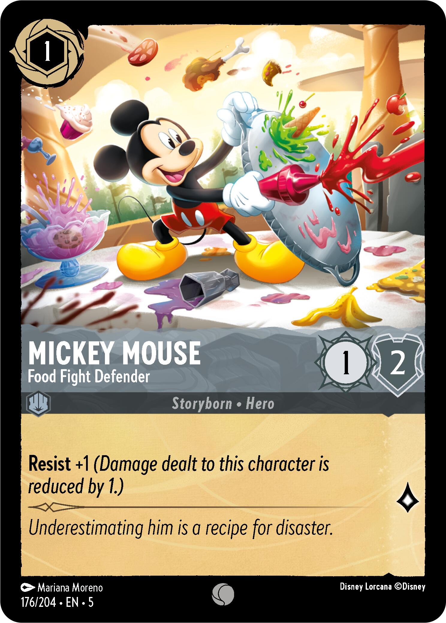 Mickey Mouse - Food Fight Defender (176/204) [Shimmering Skies] | Clutch Gaming