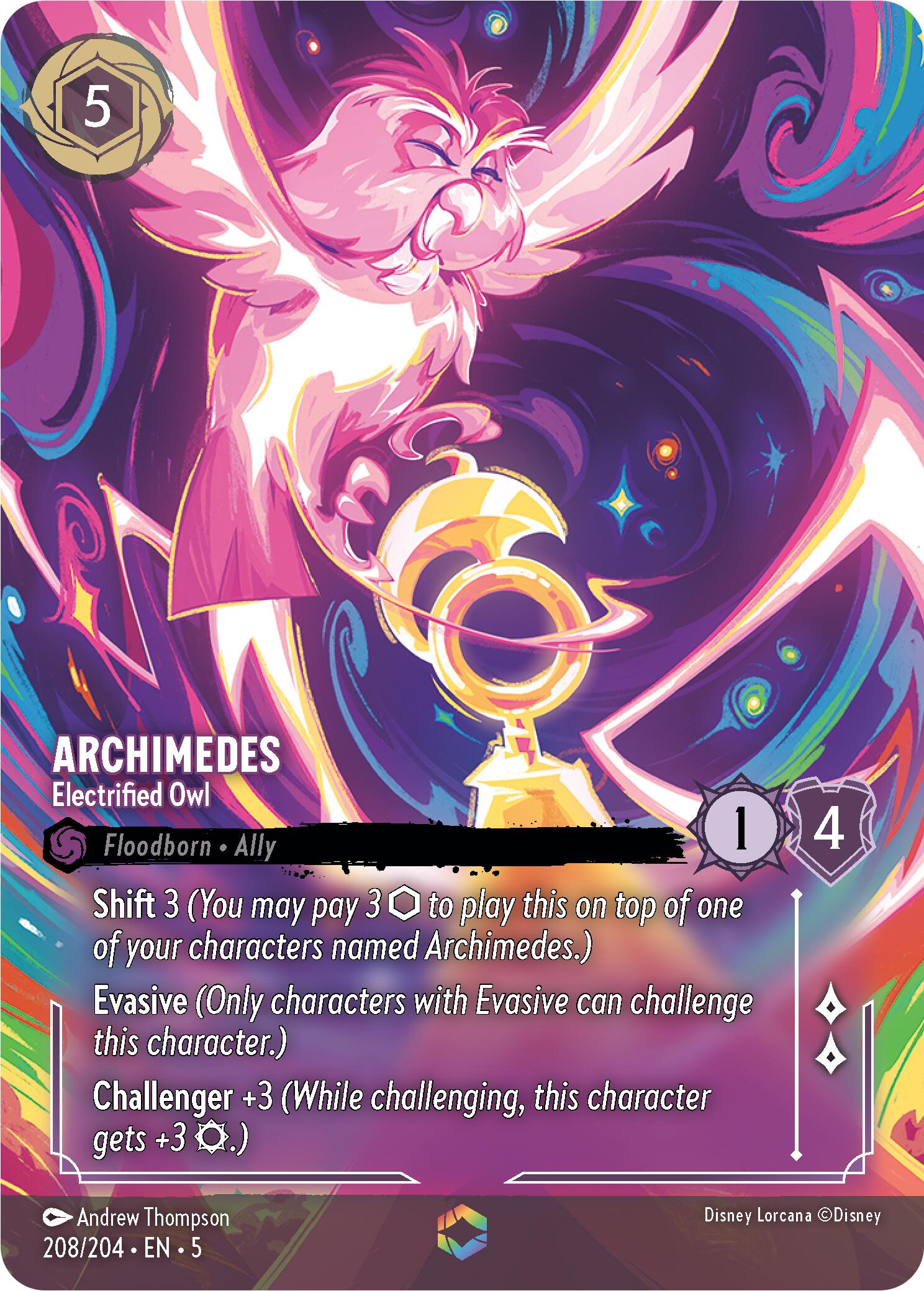 Archimedes - Electrified Owl (Enchanted) (208/204) [Shimmering Skies] | Clutch Gaming