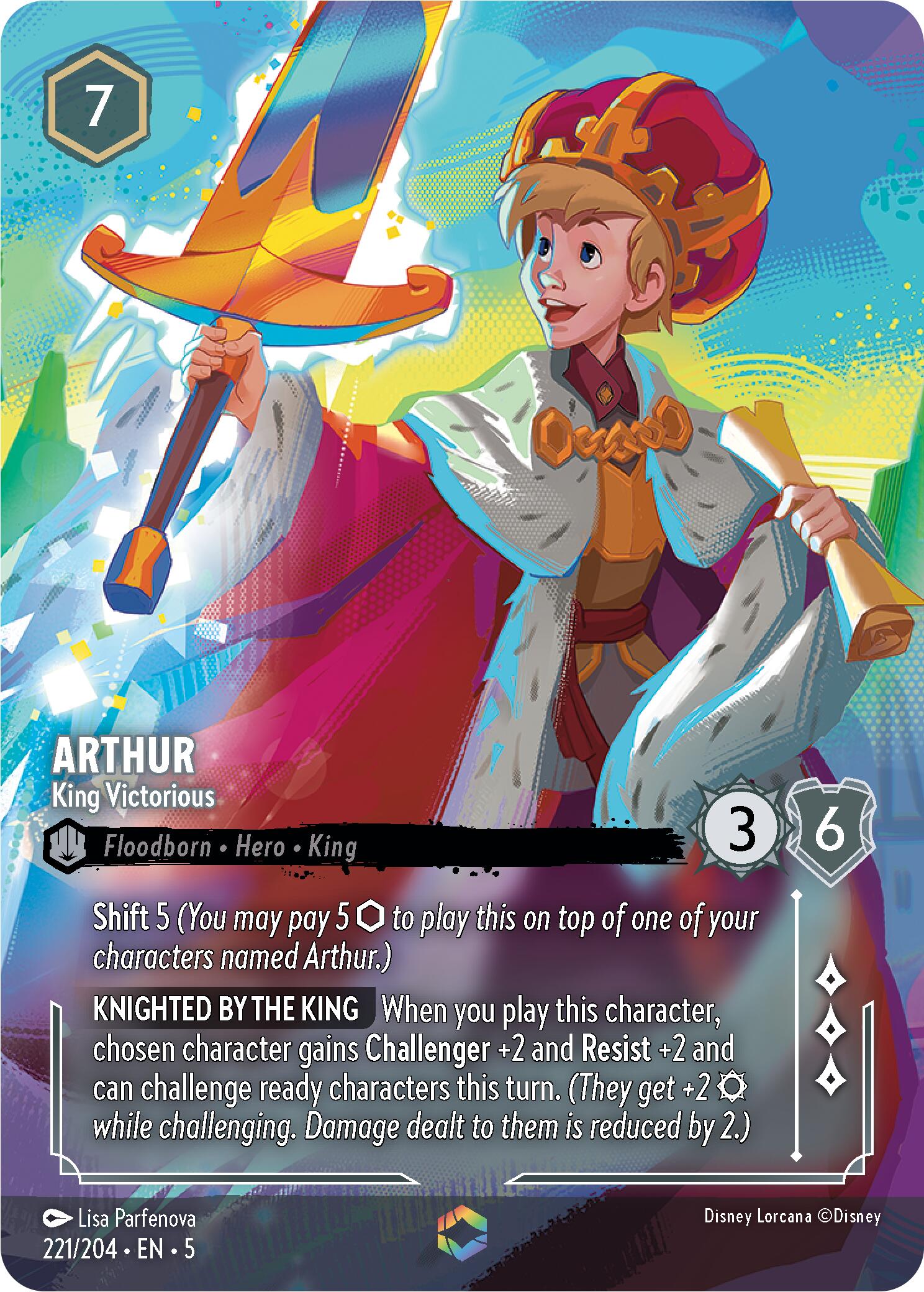 Arthur - King Victorious (Enchanted) (221/204) [Shimmering Skies] | Clutch Gaming