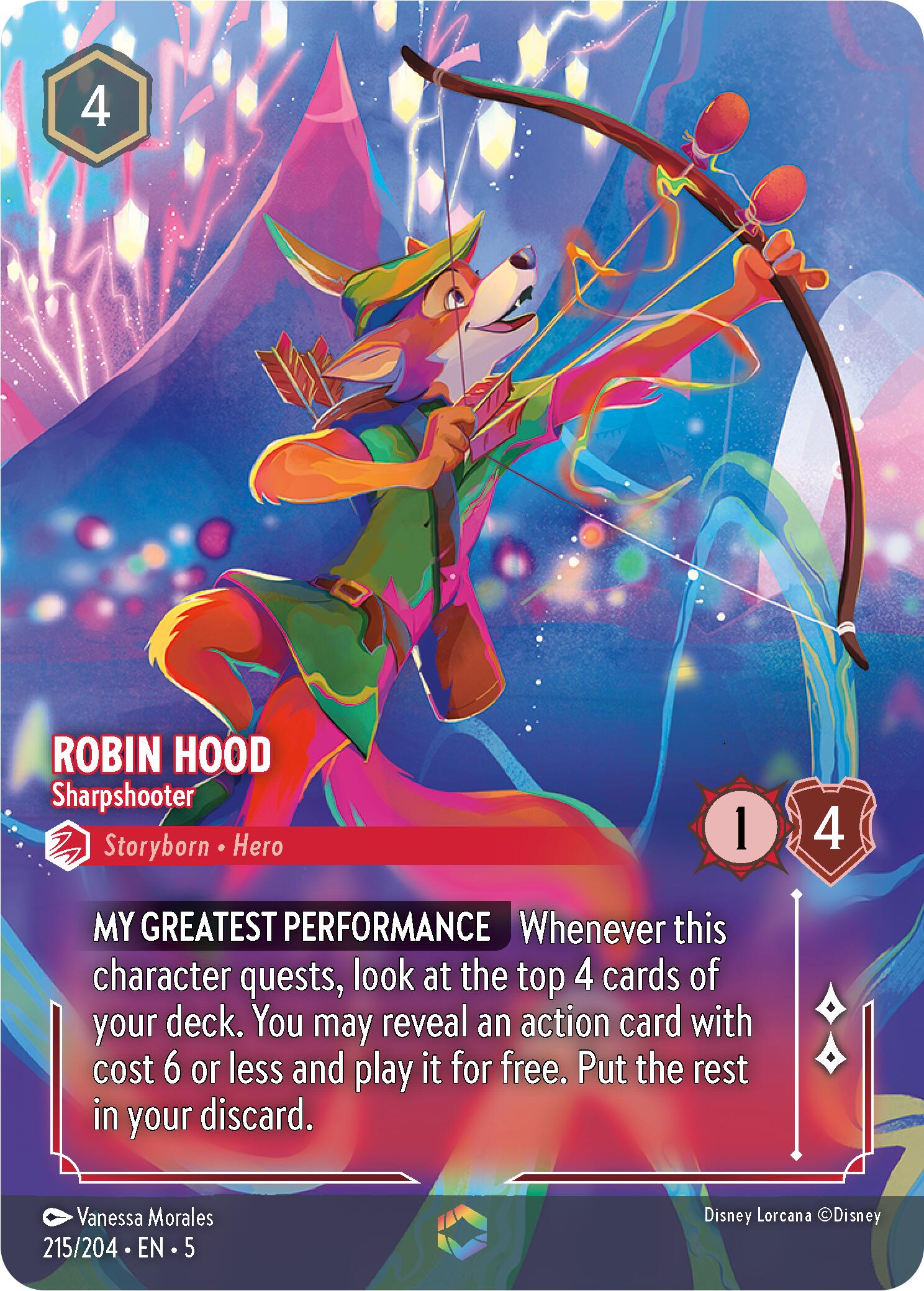 Robin Hood - Sharpshooter (Enchanted) (215/204) [Shimmering Skies] | Clutch Gaming